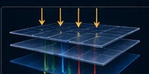 Layered optical material illustration